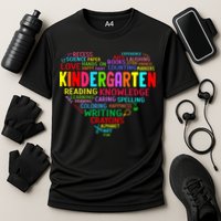 Kindergarten Team Heart Back To School Funny Teacher Cooling Performance Crew T-Shirt