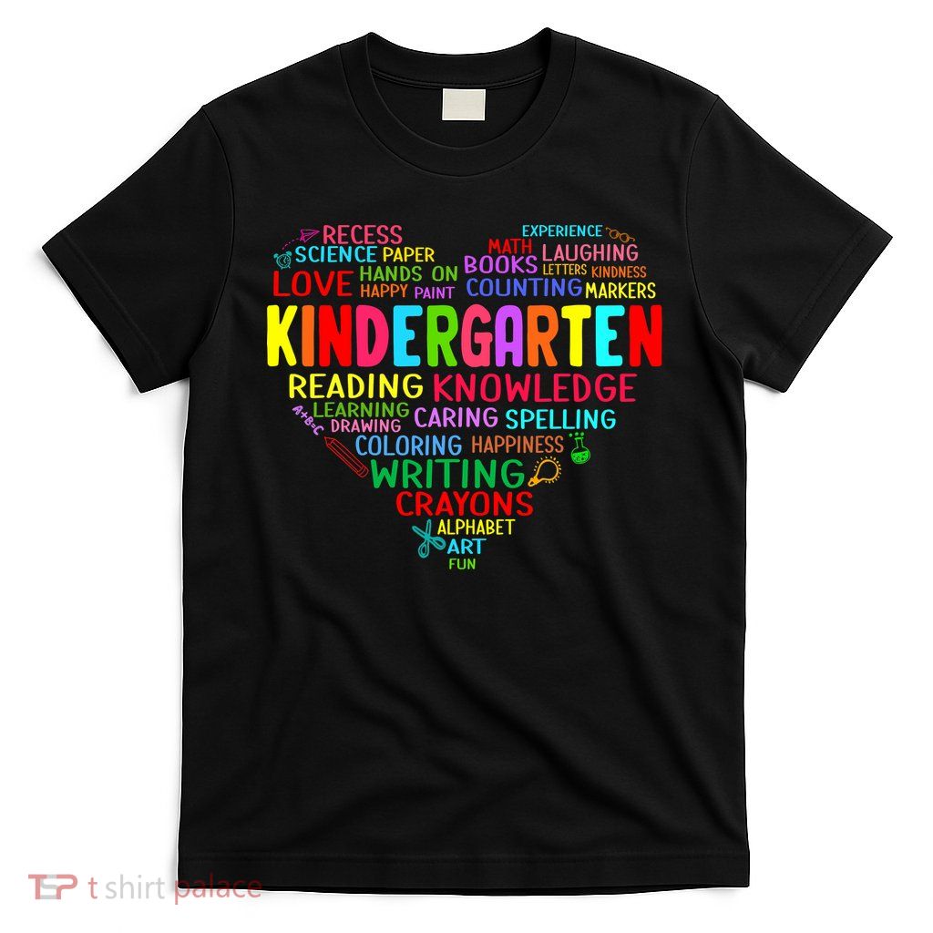 Kindergarten Team Heart Back To School Funny Teacher T-Shirt