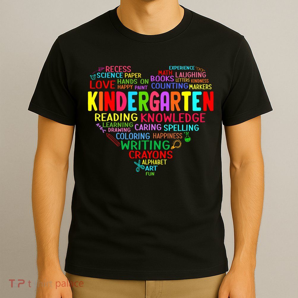 Kindergarten Team Heart Back To School Funny Teacher T-Shirt
