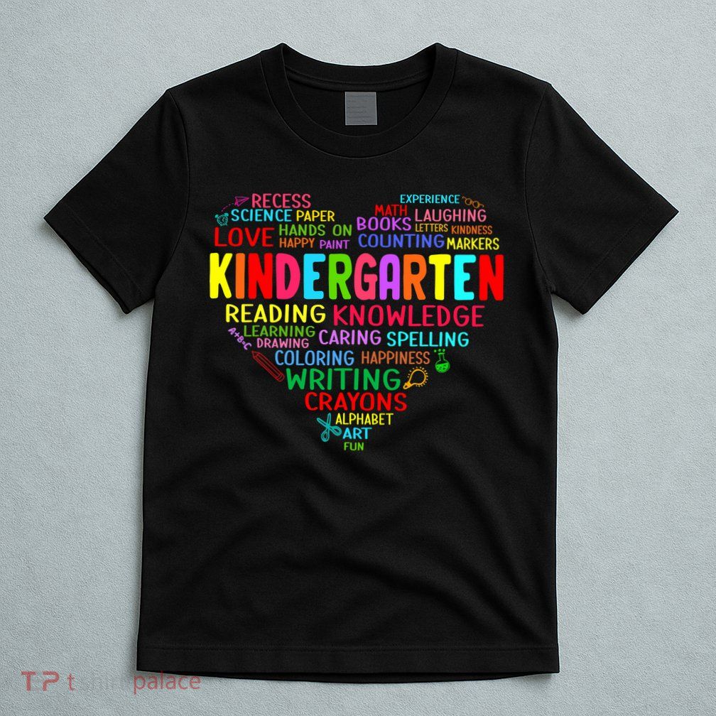 Kindergarten Team Heart Back To School Funny Teacher T-Shirt