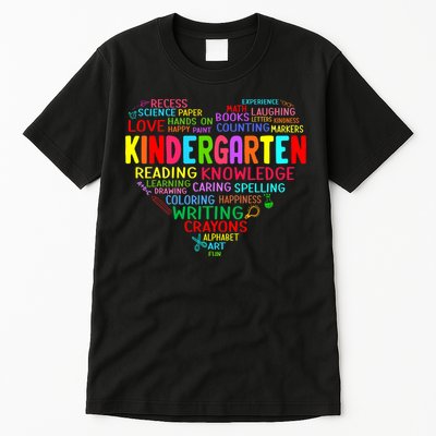 Kindergarten Team Heart Back To School Funny Teacher Tall T-Shirt