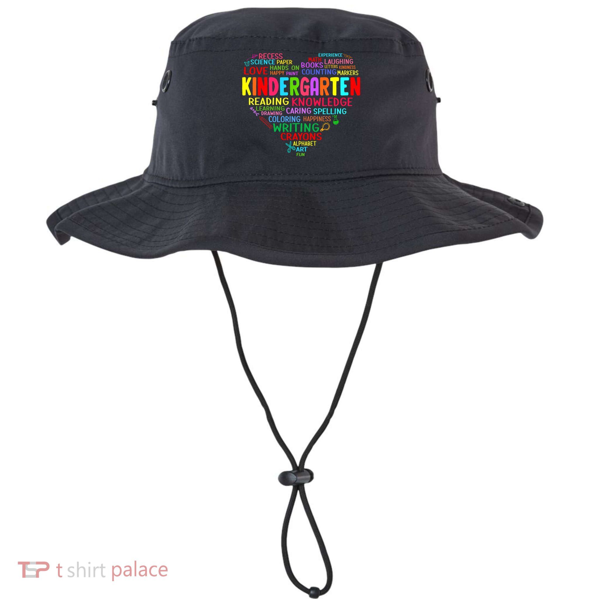Kindergarten Team Heart Back To School Funny Teacher Bucket Hat