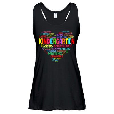 Kindergarten Team Heart Back To School Funny Teacher Ladies Essential Flowy Tank