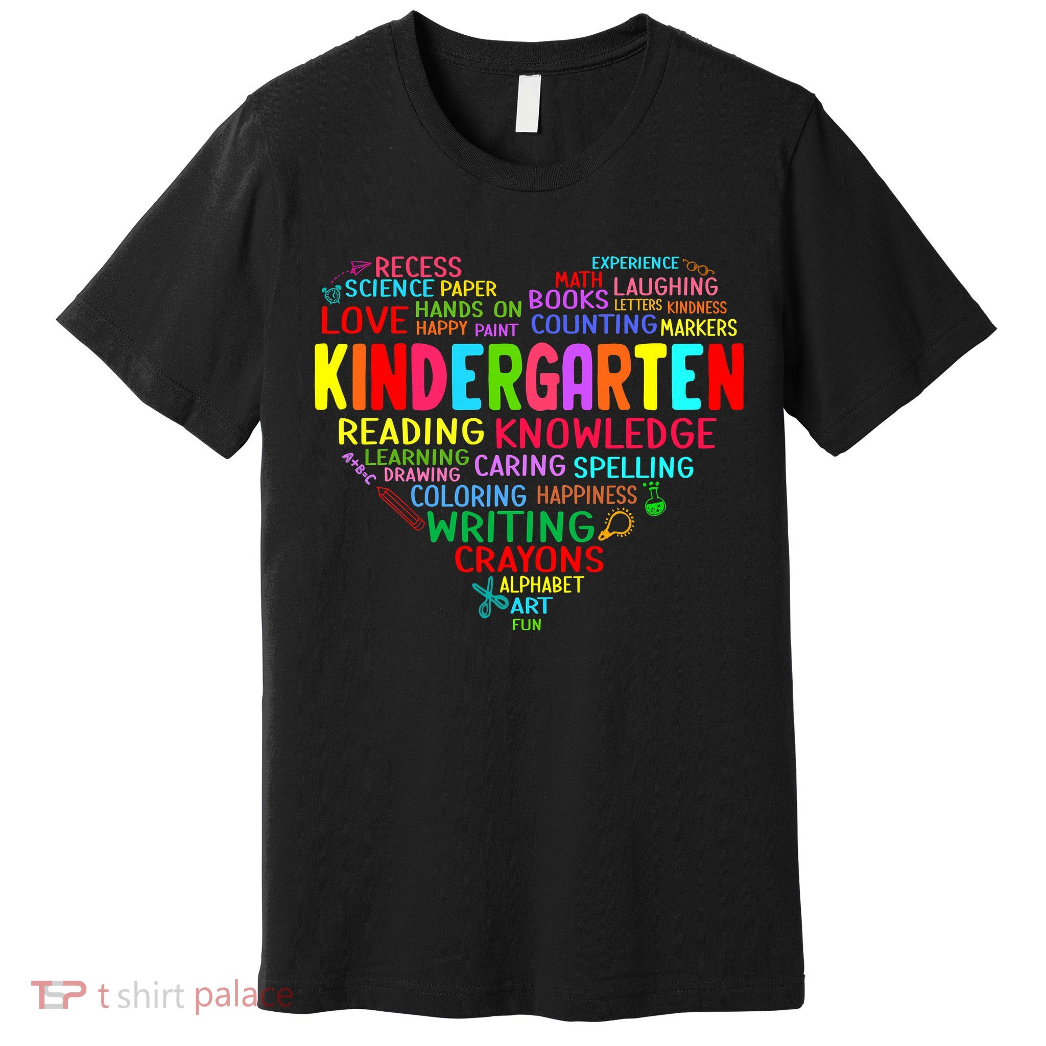 Kindergarten Team Heart Back To School Funny Teacher Premium T-Shirt
