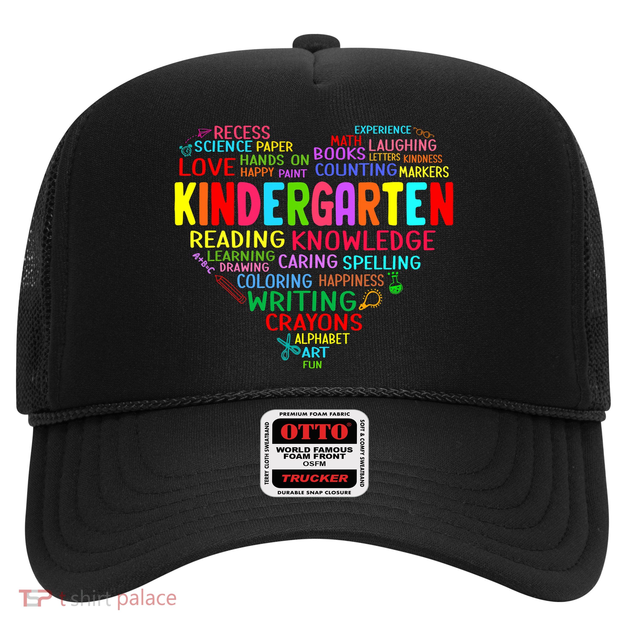 Kindergarten Team Heart Back To School Funny Teacher Trucker Hat