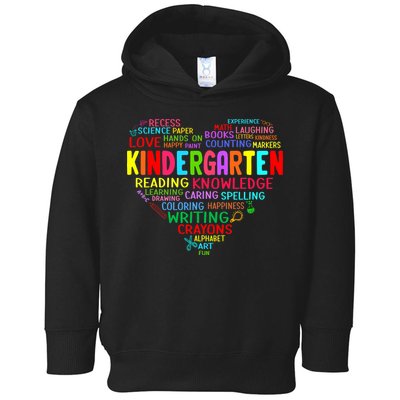 Kindergarten Team Heart Back To School Funny Teacher Toddler Hoodie