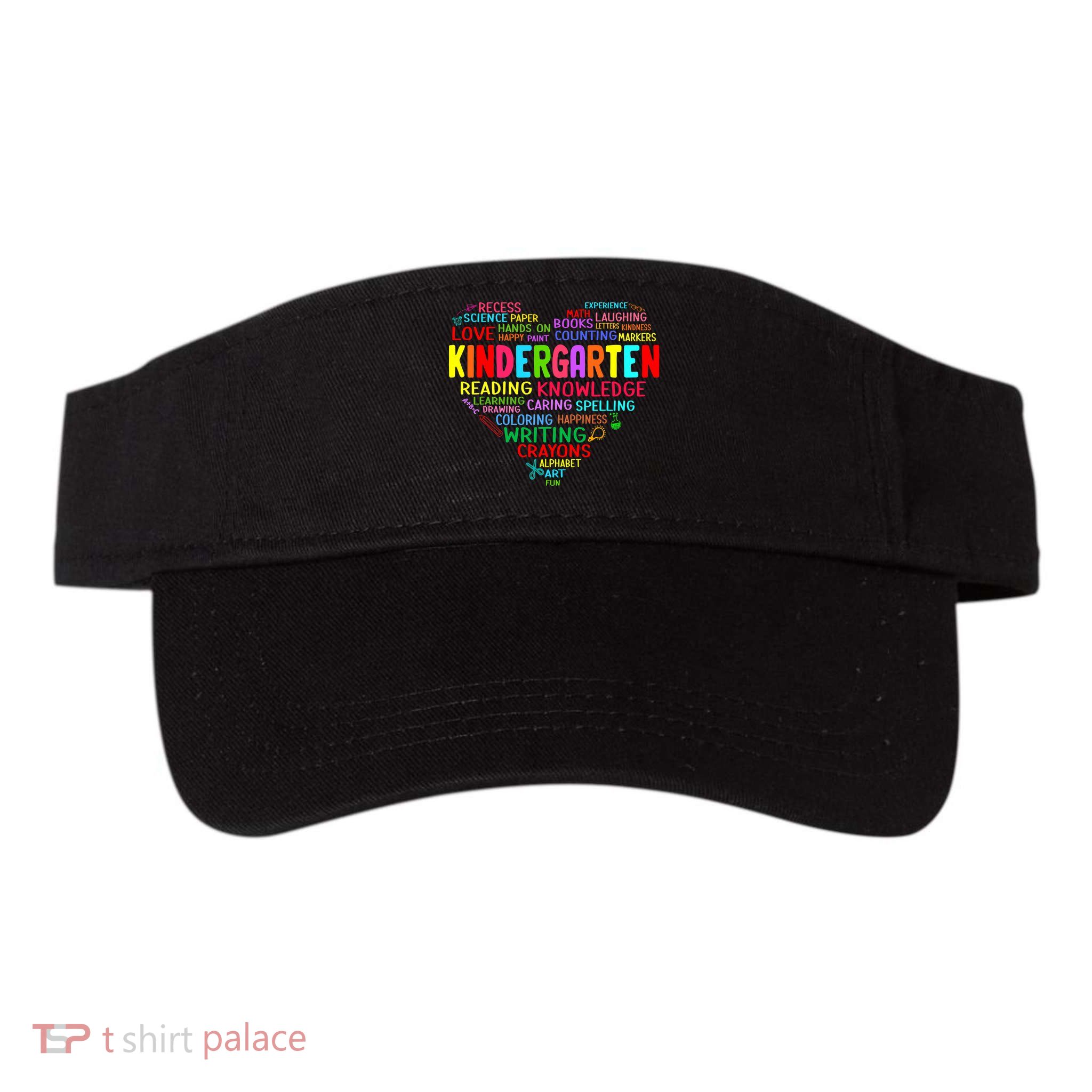 Kindergarten Team Heart Back To School Funny Teacher Visor