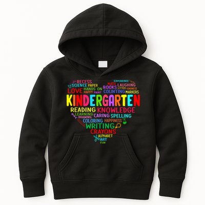 Kindergarten Team Heart Back To School Funny Teacher Kids Hoodie
