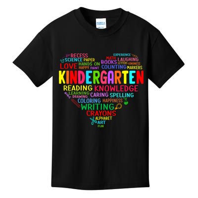 Kindergarten Team Heart Back To School Funny Teacher Kids T-Shirt