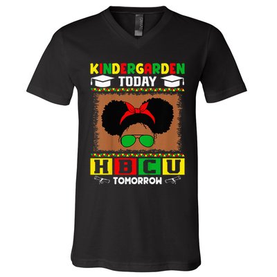 Kindergarten Today Hbcu Tomorrow Future Hbcu Grad V-Neck T-Shirt