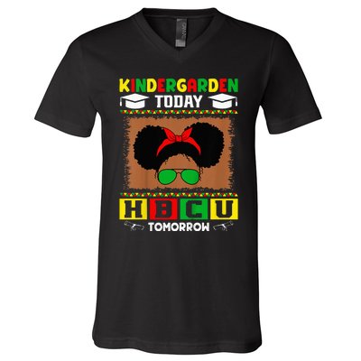 Kindergarten Today Hbcu Tomorrow Future Hbcu Grad V-Neck T-Shirt