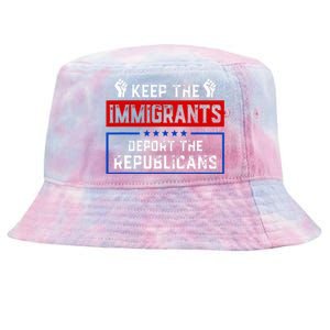 Keep The Immigrants Deport The Republicans Tie-Dyed Bucket Hat