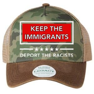 Keep The Immigrants Deport The Racists Legacy Tie Dye Trucker Hat