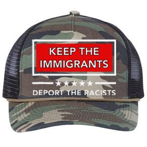 Keep The Immigrants Deport The Racists Retro Rope Trucker Hat Cap