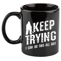 Keep Trying I Can Do This All Day For A Goalie Ice Hockey Meaningful Gift 11oz C Handle Ceramic Mug