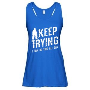 Keep Trying I Can Do This All Day For A Goalie Ice Hockey Meaningful Gift Ladies Essential Flowy Tank