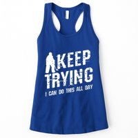 Keep Trying I Can Do This All Day For A Goalie Ice Hockey Meaningful Gift Womens Tank Top