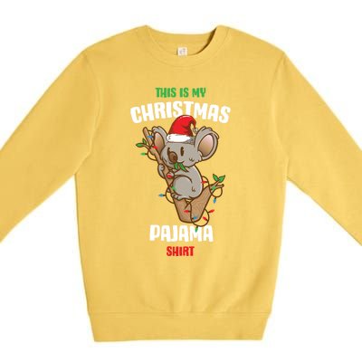 Koala This Is My Christmas Pajama Gift Premium Crewneck Sweatshirt