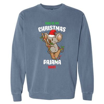 Koala This Is My Christmas Pajama Gift Garment-Dyed Sweatshirt