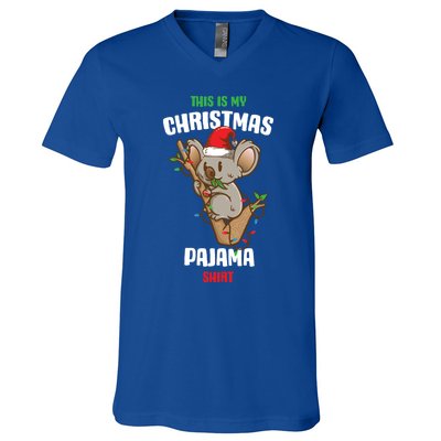 Koala This Is My Christmas Pajama Gift V-Neck T-Shirt