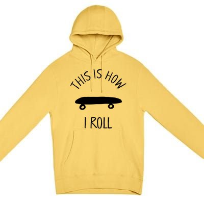 Kids THIS IS HOW I ROLL Skateboard Shirt. Kids Hipster Shirt Premium Pullover Hoodie