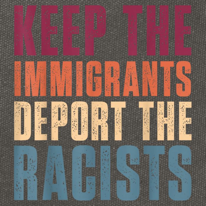Keep The Immigrants Deport The Racists Pro Immigration Retro Cotton Canvas Backpack