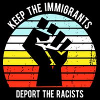 Keep The Immigrants Deport The Racists Cropped Pullover Crew