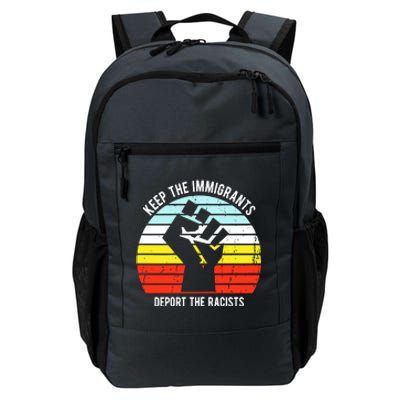 Keep The Immigrants Deport The Racists Daily Commute Backpack