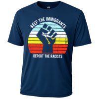 Keep The Immigrants Deport The Racists Cooling Performance Crew T-Shirt
