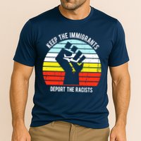Keep The Immigrants Deport The Racists Cooling Performance Crew T-Shirt