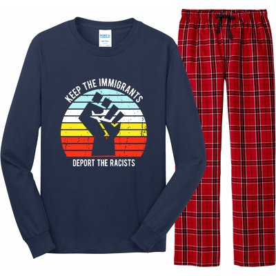 Keep The Immigrants Deport The Racists Long Sleeve Pajama Set