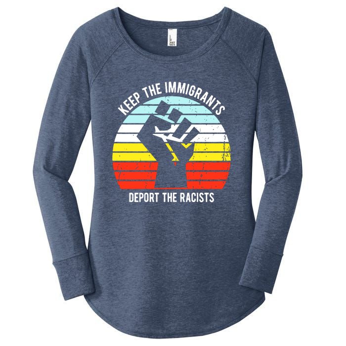 Keep The Immigrants Deport The Racists Women's Perfect Tri Tunic Long Sleeve Shirt