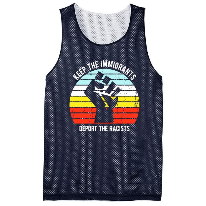 Keep The Immigrants Deport The Racists Mesh Reversible Basketball Jersey Tank