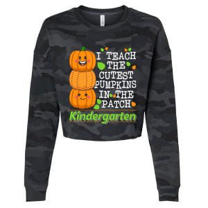 Kindergarten Teacher I Teach Cutest Pumpkins In The Patch Meaningful Gift Cropped Pullover Crew