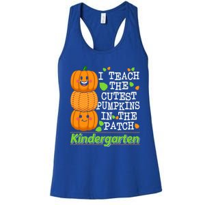 Kindergarten Teacher I Teach Cutest Pumpkins In The Patch Meaningful Gift Women's Racerback Tank