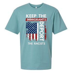 Keep The Immigrants Deport The Racists Sueded Cloud Jersey T-Shirt