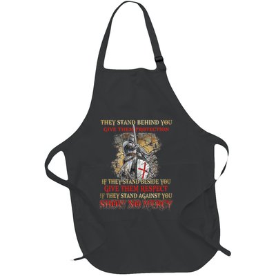 Knight Templar If They Stand Behind You Give Them Protection Full-Length Apron With Pockets