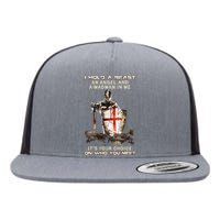 Knight Templar I Hold A Beast An Angel And A Madman In Me Flat Bill Trucker Hat