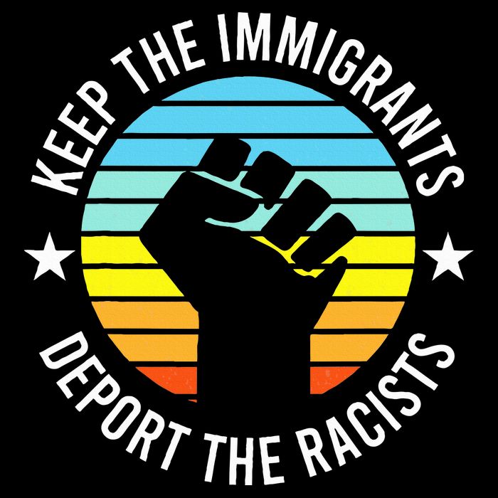 Keep The Immigrants Deport The Racists No Racism City Backpack