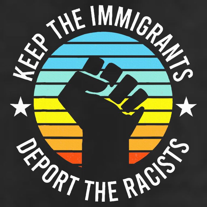 Keep The Immigrants Deport The Racists No Racism 11oz C Handle Ceramic Mug