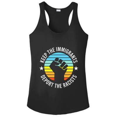 Keep The Immigrants Deport The Racists No Racism Ladies PosiCharge Competitor Racerback Tank