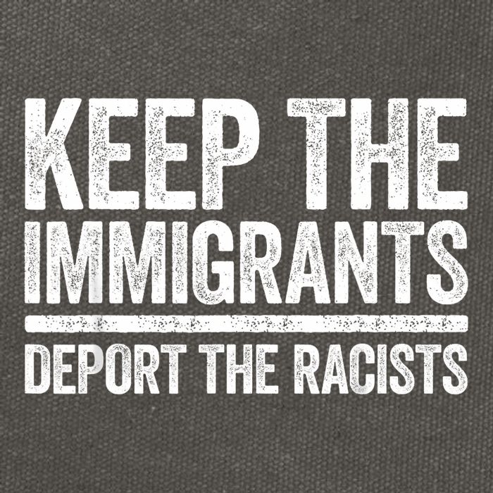 Keep The Immigrants Deport The Racists Pro Immigration Cotton Canvas Backpack