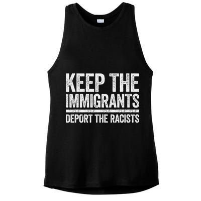 Keep The Immigrants Deport The Racists Pro Immigration Ladies PosiCharge Tri-Blend Wicking Tank