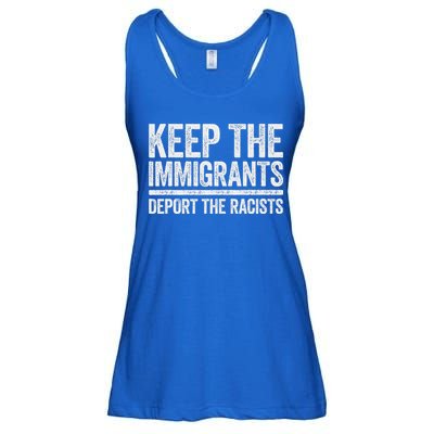 Keep The Immigrants Deport The Racists Pro Immigration Ladies Essential Flowy Tank
