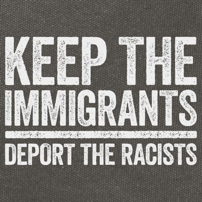 Keep The Immigrants Deport The Racists Pro Immigration Cotton Canvas Backpack