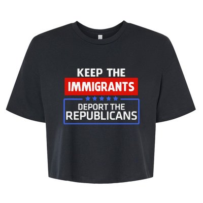 Keep The Immigrants Deport The Republicans Bella+Canvas Jersey Crop Tee