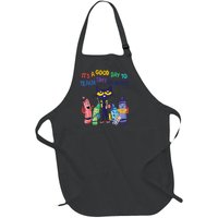 Kindergarten Teacher It's A Good Day To Teach Tiny Humans Funny Gift Full-Length Apron With Pockets