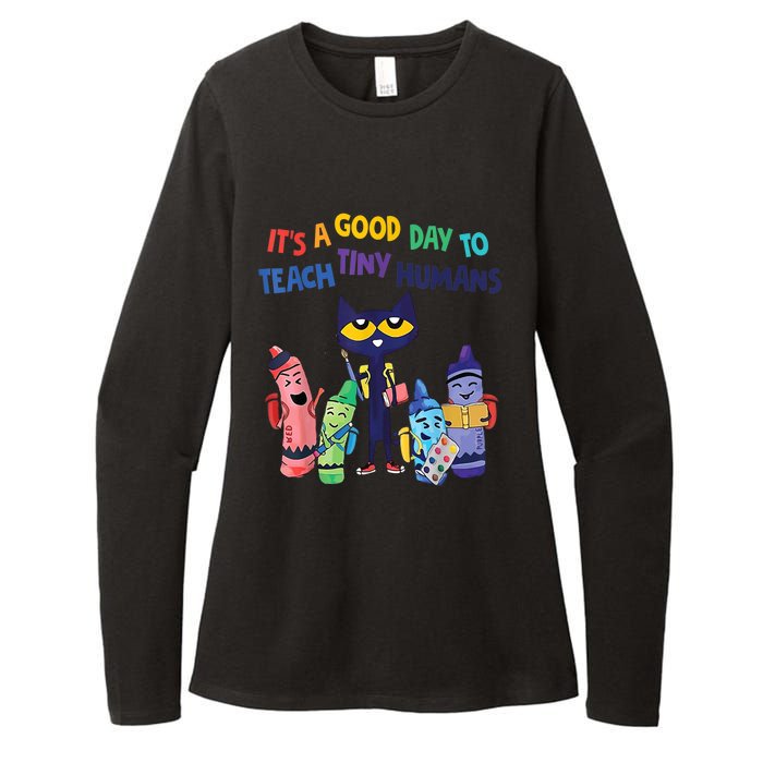 Kindergarten Teacher It's A Good Day To Teach Tiny Humans Funny Gift Womens CVC Long Sleeve Shirt