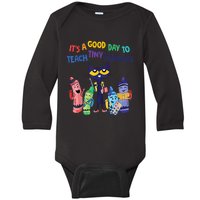 Kindergarten Teacher It's A Good Day To Teach Tiny Humans Funny Gift Baby Long Sleeve Bodysuit