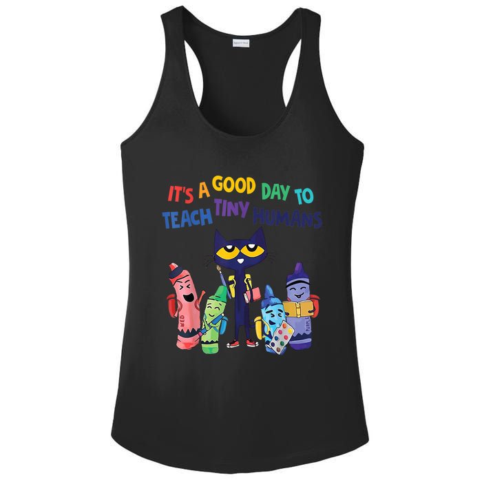 Kindergarten Teacher It's A Good Day To Teach Tiny Humans Funny Gift Ladies PosiCharge Competitor Racerback Tank